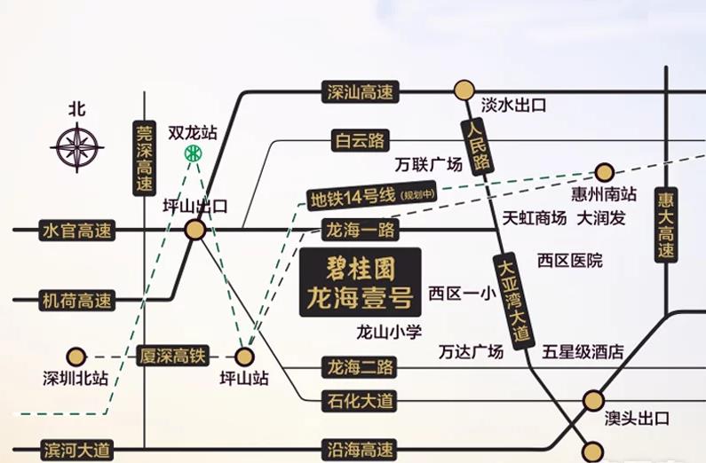 碧桂园龙海壹号交通图